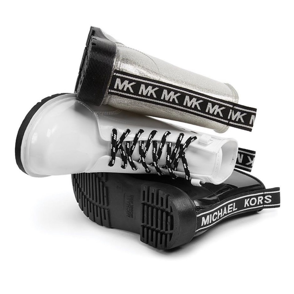 Michael Kors White Rainboots - Picture 5 of 16